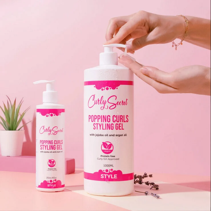 Curly Secret Popping Curls Styling Gel 1000 ml family size XL AANBIEDING
